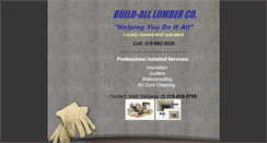 Desktop Screenshot of buildalllumber.com